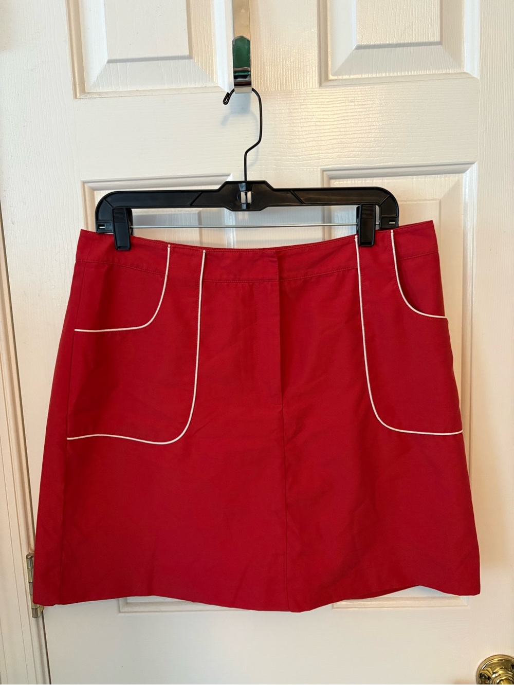 Izod Red Mini Skort with White Trim